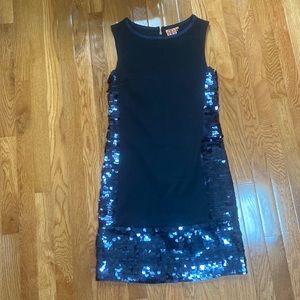 tory burch sequin navy wool dress
